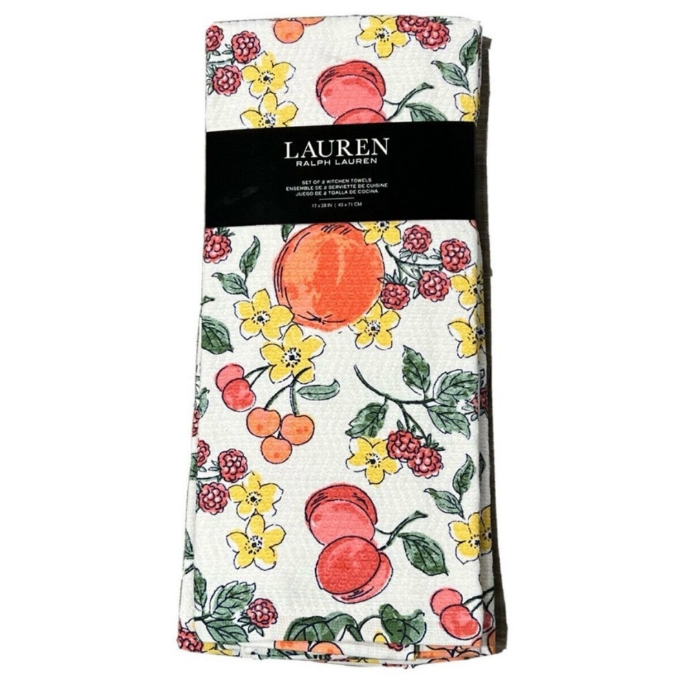 Lauren Ralph Lauren Fruits & Berries Colorful Kitchen Towels Set of 2